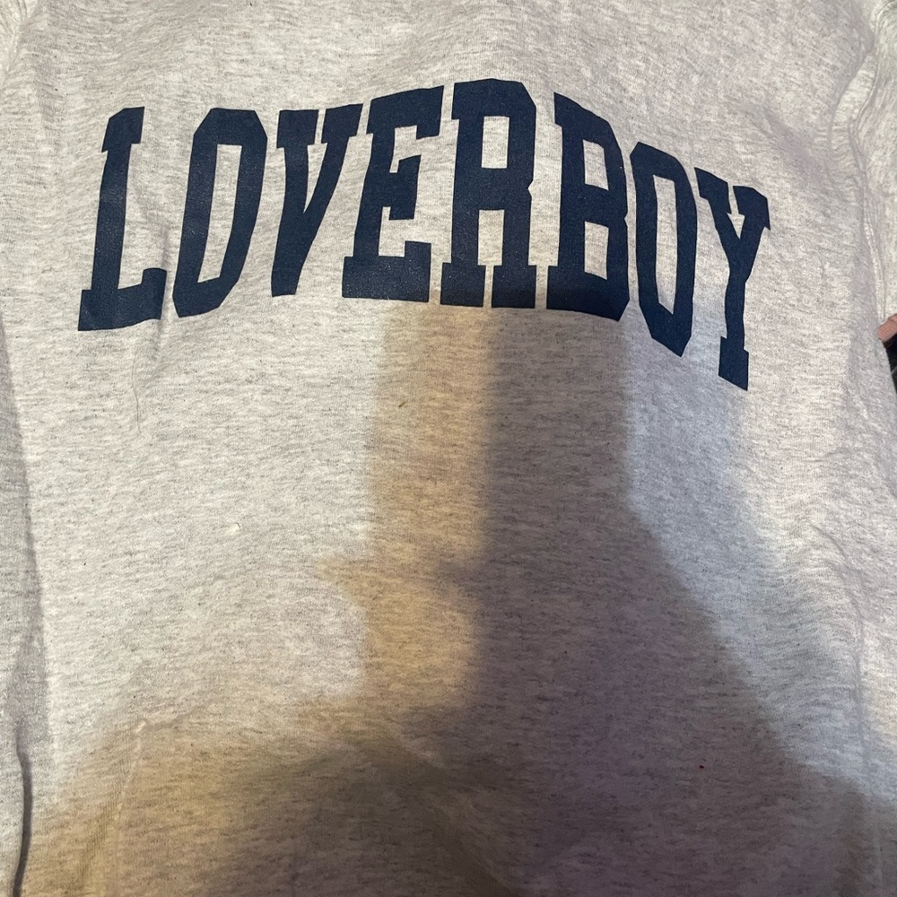 Gray Loverboy crew neck sweatshirt